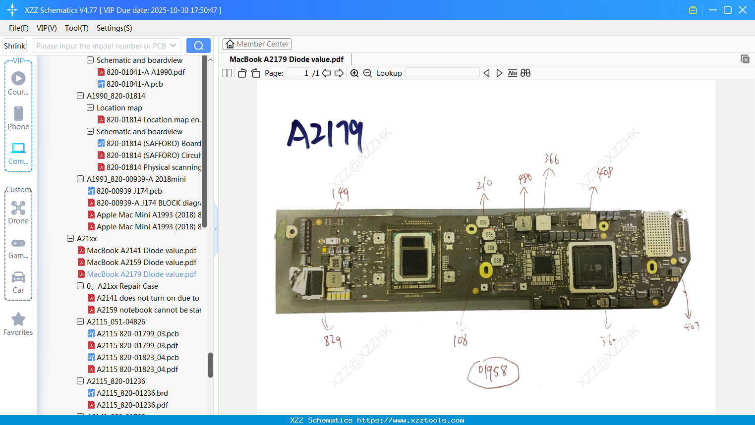 Laptop Apple MacBook A2179 Diode Value